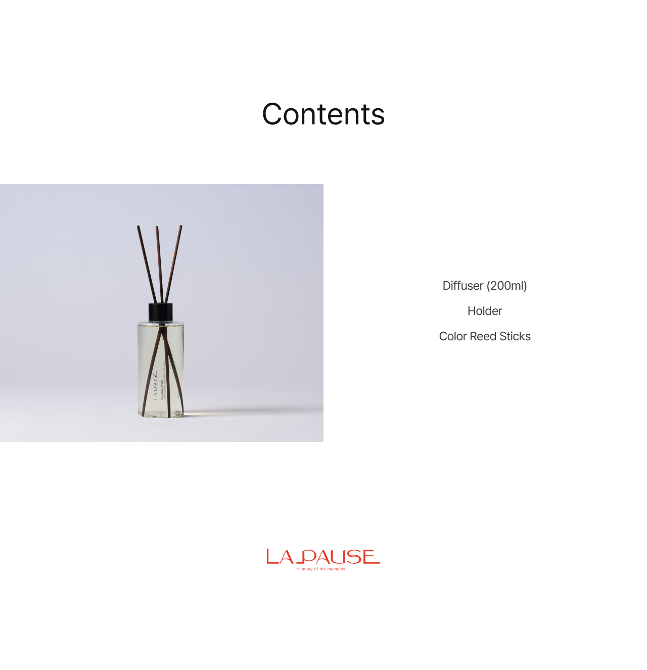 LA PAUSE Diffuser with Stick & Holder-1 Set