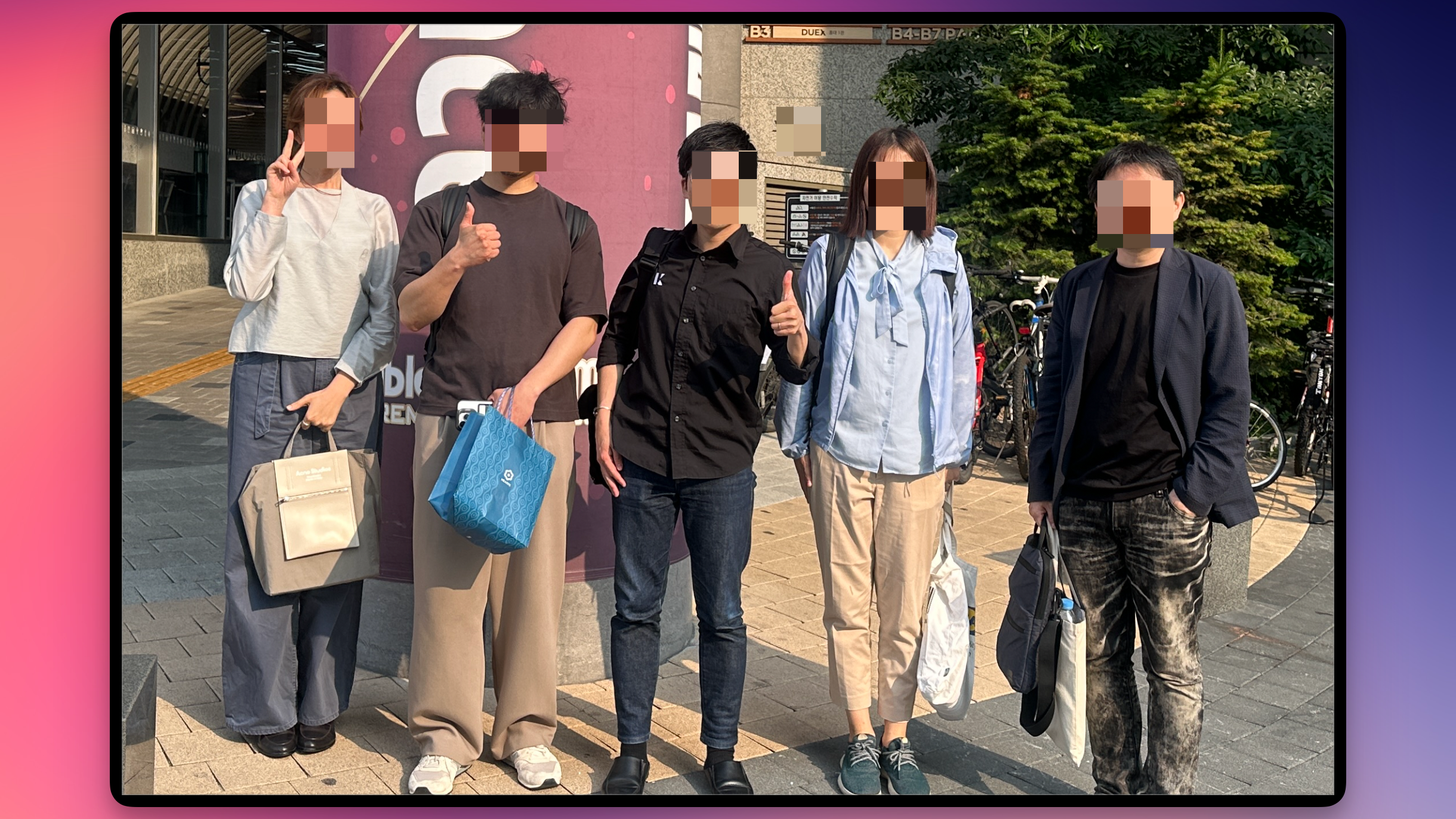 미야코데 운영진과 함께 촬영
