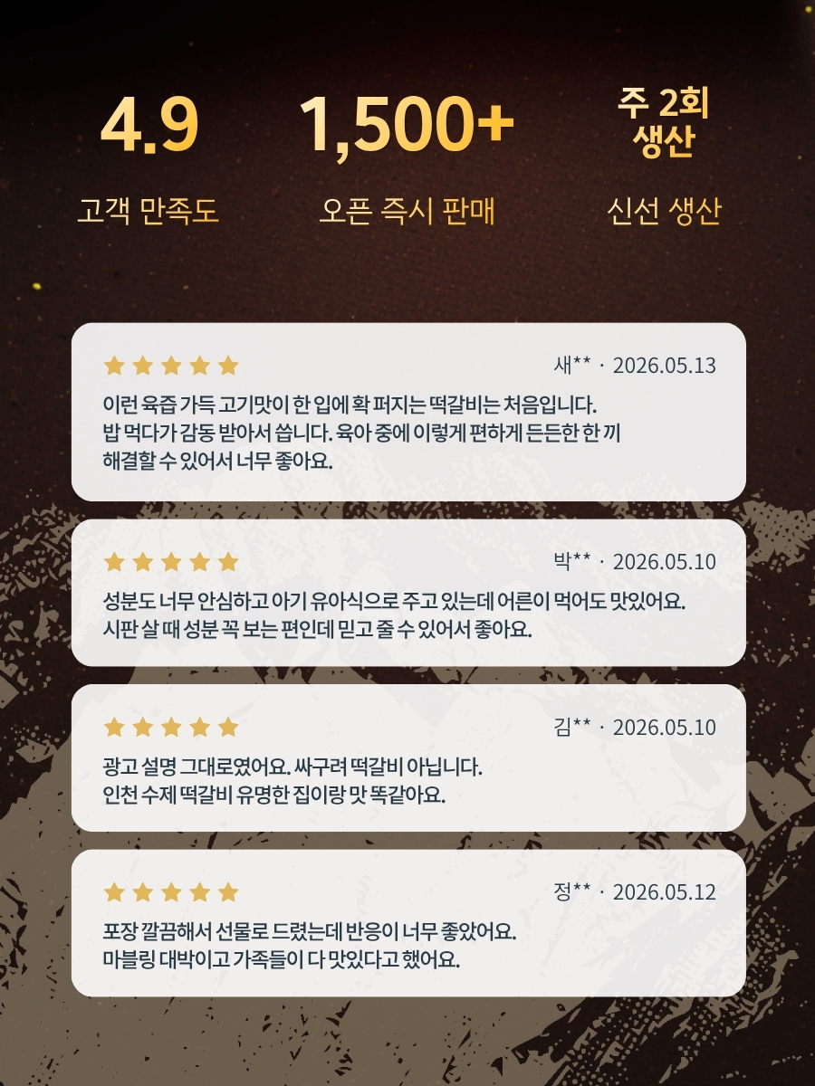 설산한우 떡갈비 세트(투쁠 넘버7, 8)