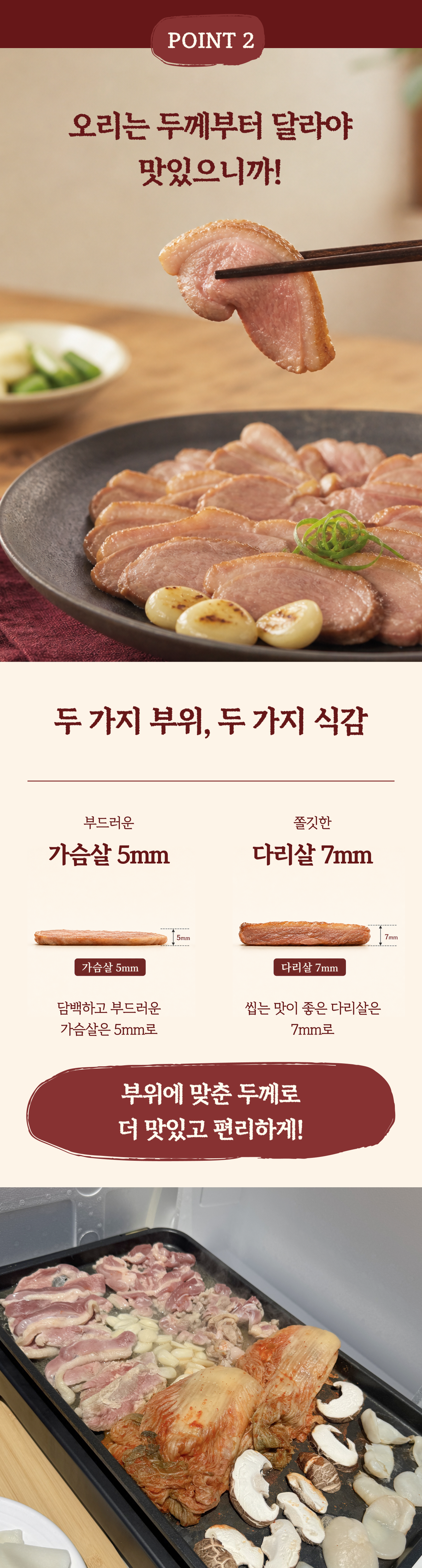 무항생제 1등급 내궁오리 슬라이스(다리살/가슴살)