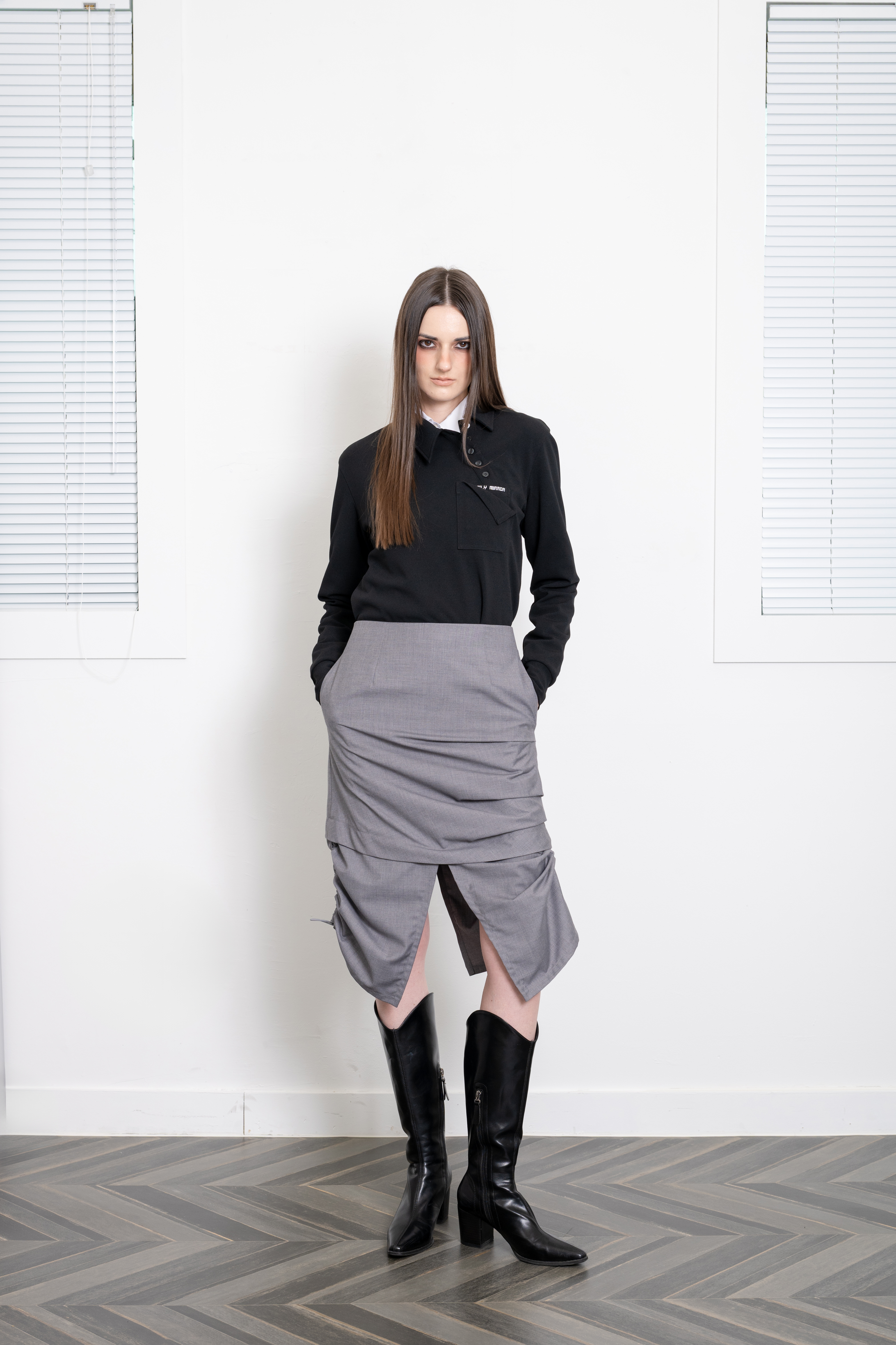 [26SS] SKIRT_ GRAY
