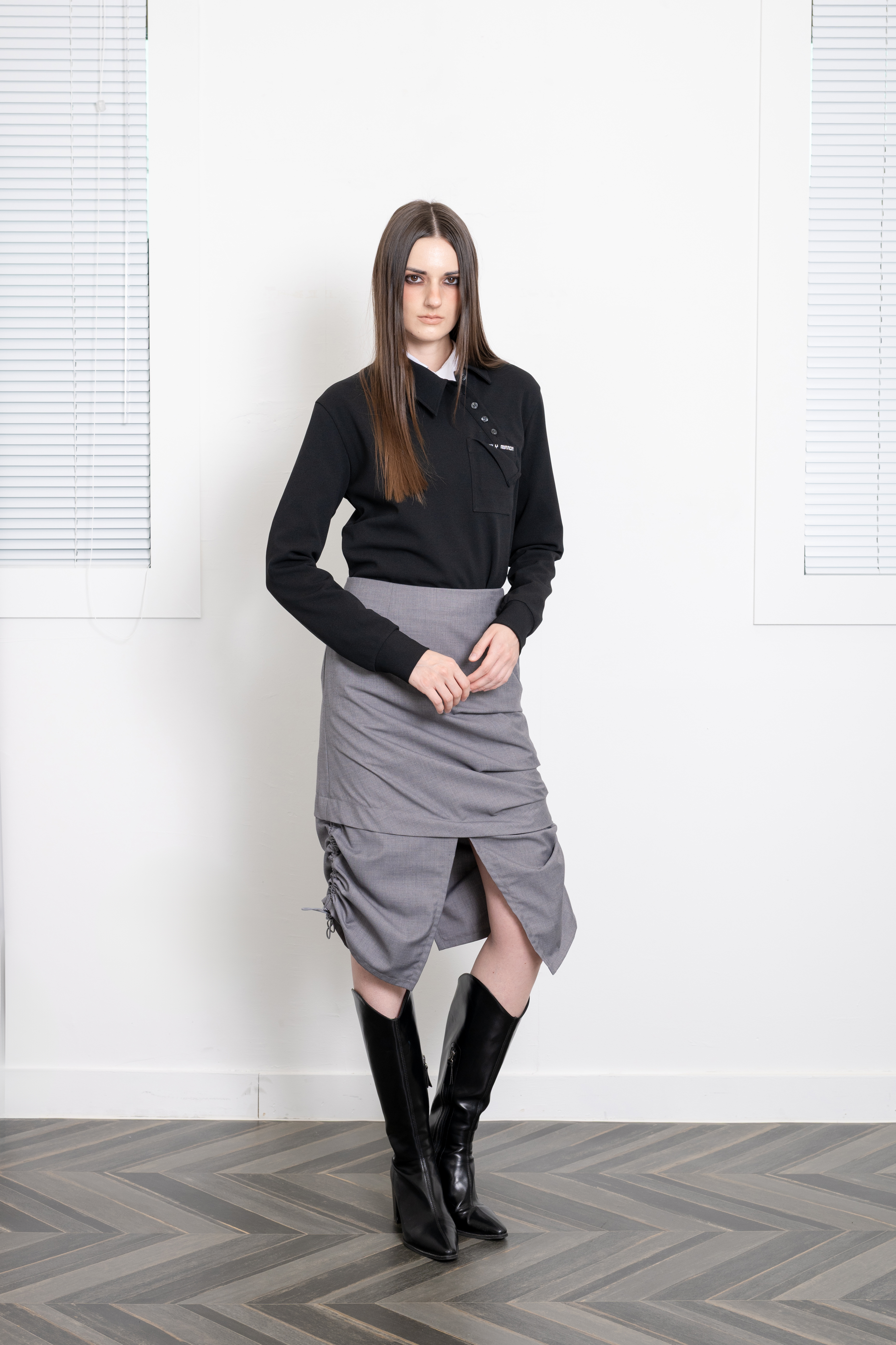[26SS] SKIRT_ GRAY