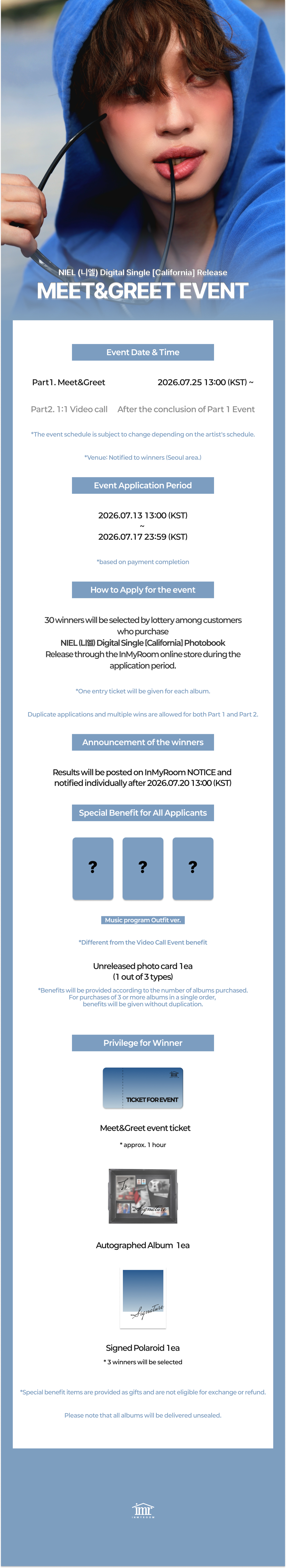 NIEL (니엘) Digital Single [California] Release Meet&Greet Event