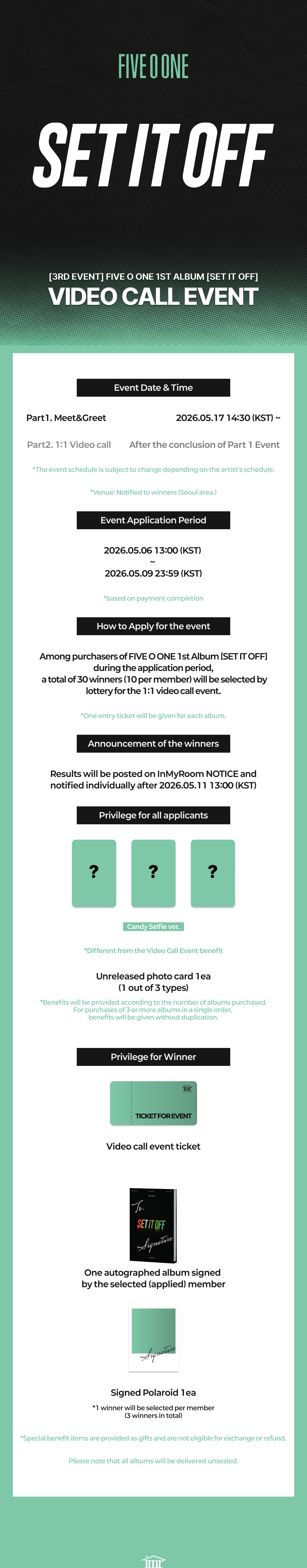 FIVE O ONE 1st Album [SET IT OFF] Release Meet&Greet Event