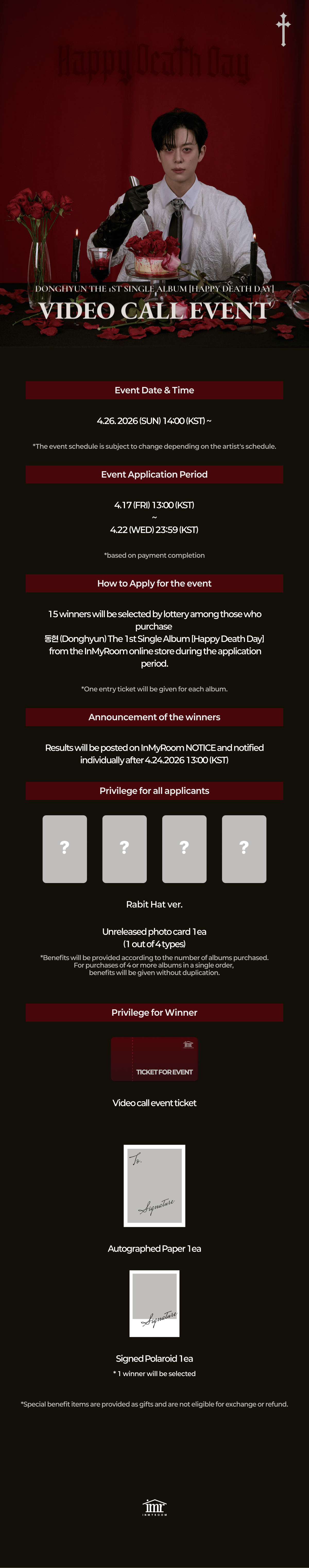 동현 (DONGHYUN) The 1st Single Album [Happy Death Day] Video Call Event