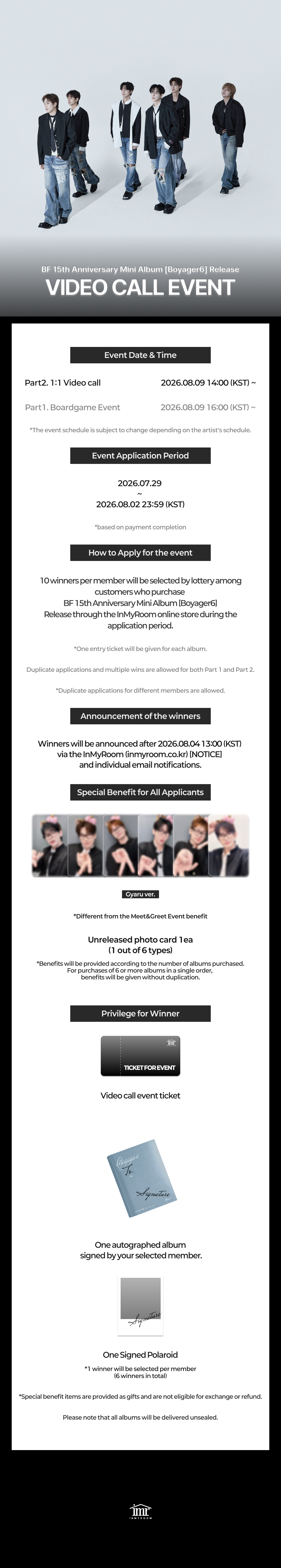BF (보이프렌드) 15th Anniversary Mini Album [Boyager6] Release Video Call Event