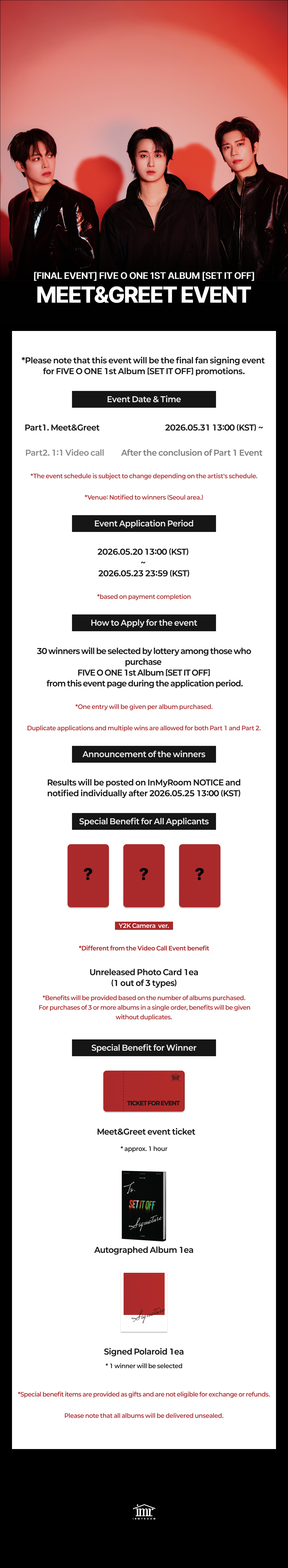 [5th Event] FIVE O ONE 1st Album [SET IT OFF] Release Meet&Greet Event