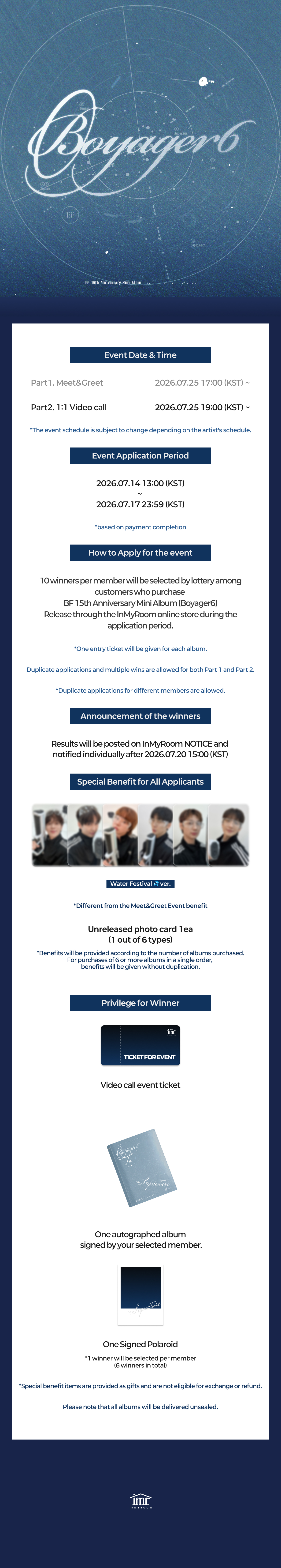 BF (보이프렌드) 15th Anniversary Mini Album [Boyager6] Release Video Call Event