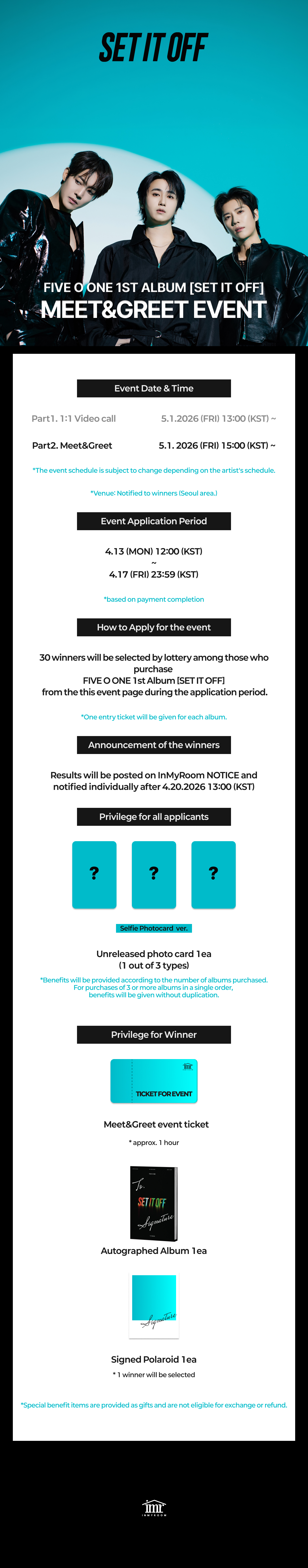 FIVE O ONE 1st Album [SET IT OFF] Release Meet&Greet Event