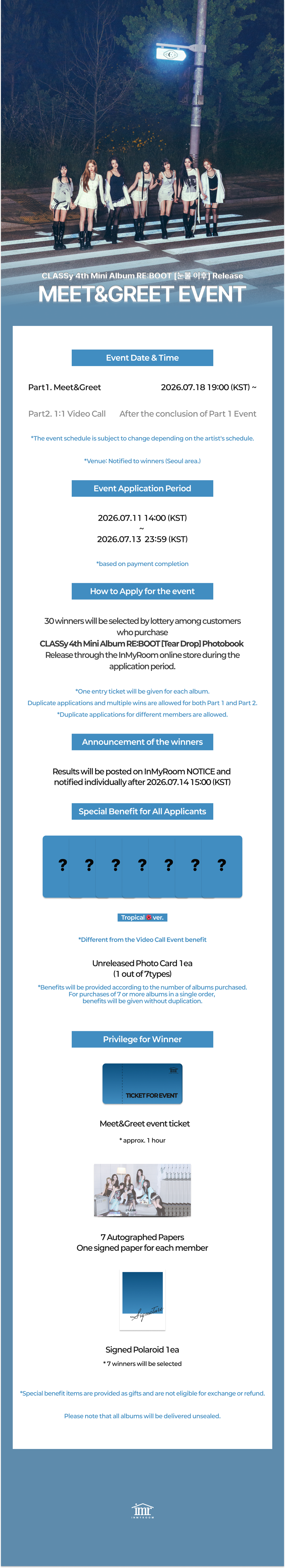 CLASSy 4th Mini Album RE:BOOT [Tear Drop] Release Meet&Greet Event