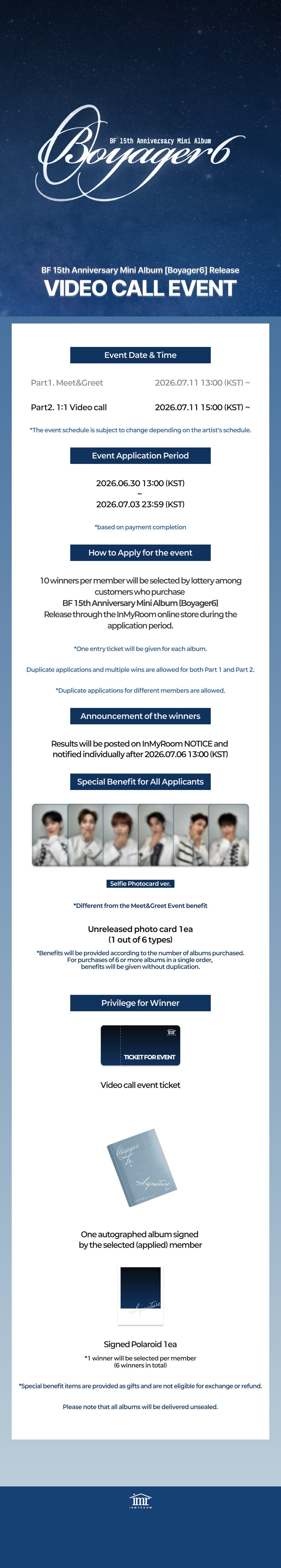 BF (보이프렌드) 15th Anniversary Mini Album [Boyager6] Release Video Call Event