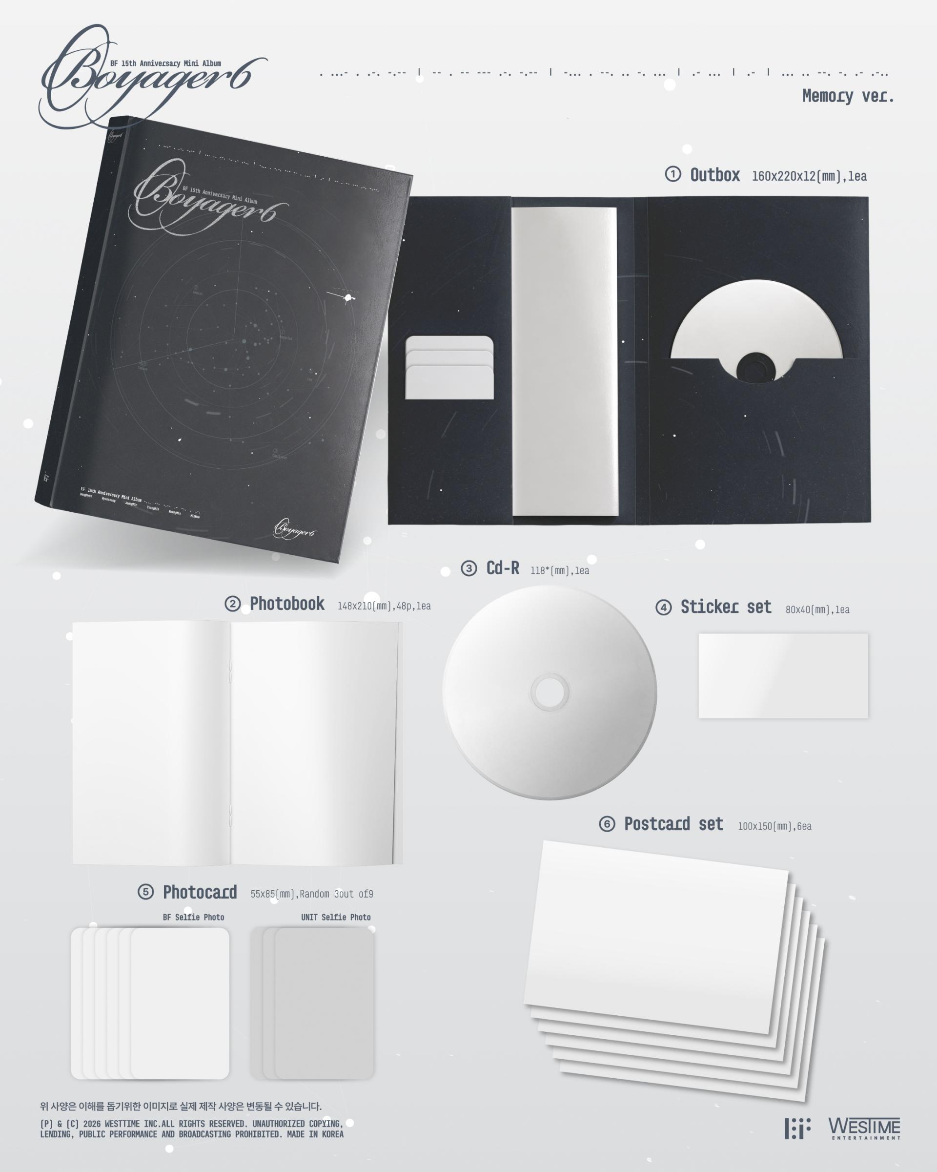 [Pre-order] BF (보이프렌드) 15th Anniversary Mini Album [Boyager6] Release Video Call Event