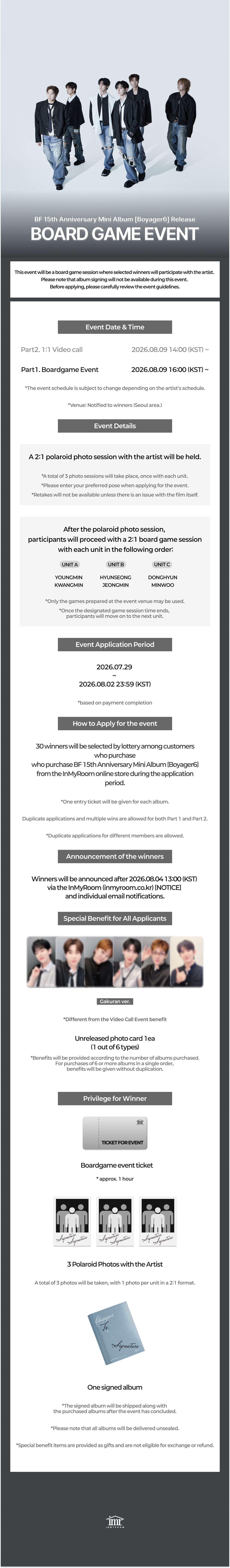 [Pre-order] BF (보이프렌드) 15th Anniversary Mini Album [Boyager6] Release Meet&Greet Event