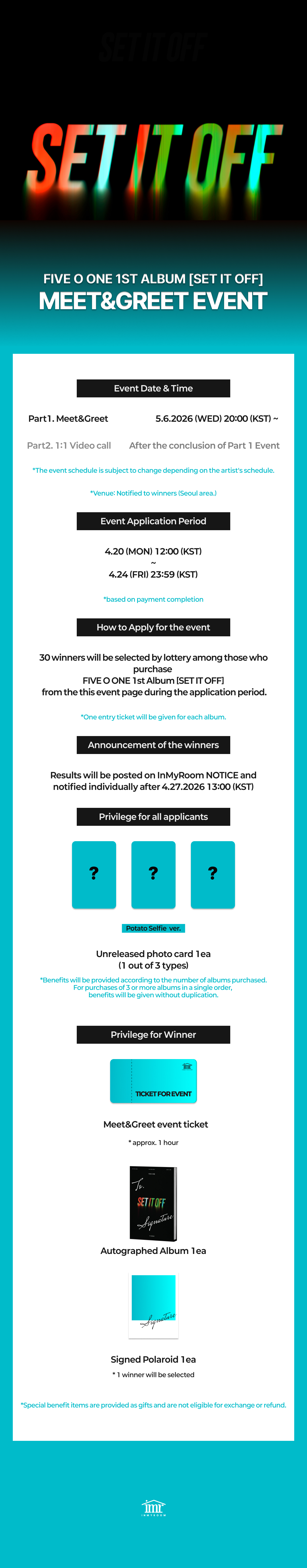 FIVE O ONE 1st Album [SET IT OFF] Release Meet&Greet Event