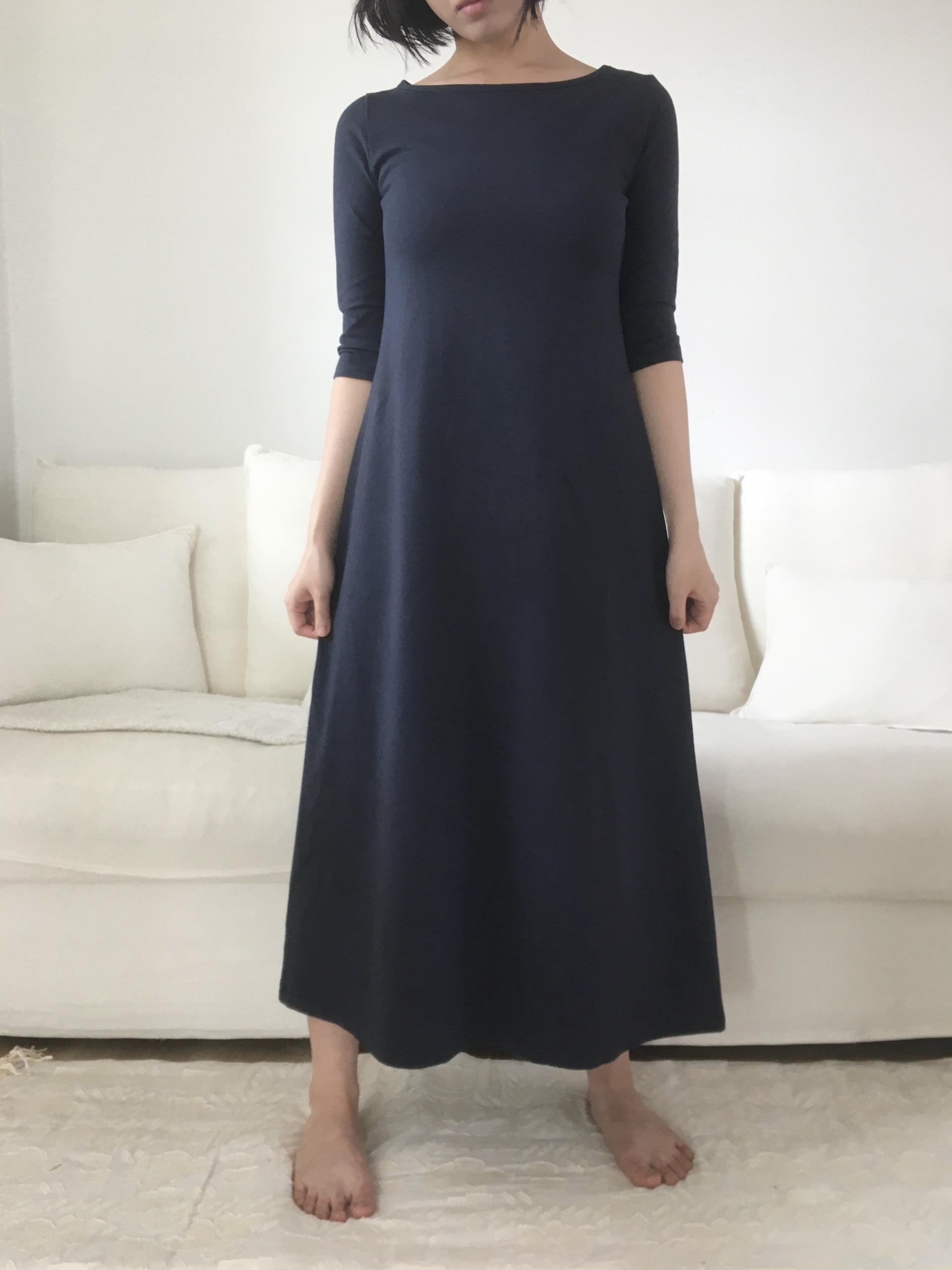 navy easy boatneck onepiece