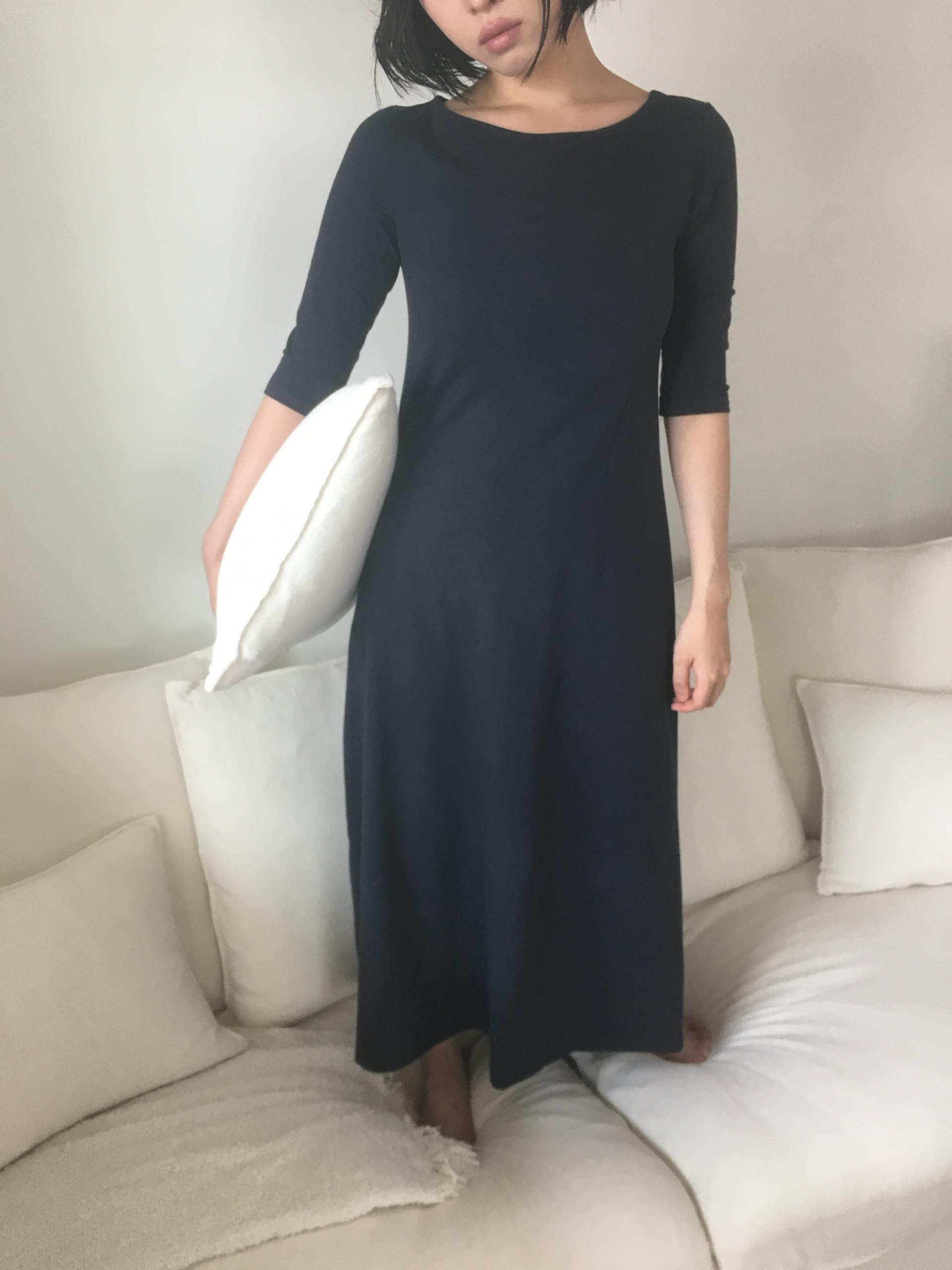 navy easy boatneck onepiece