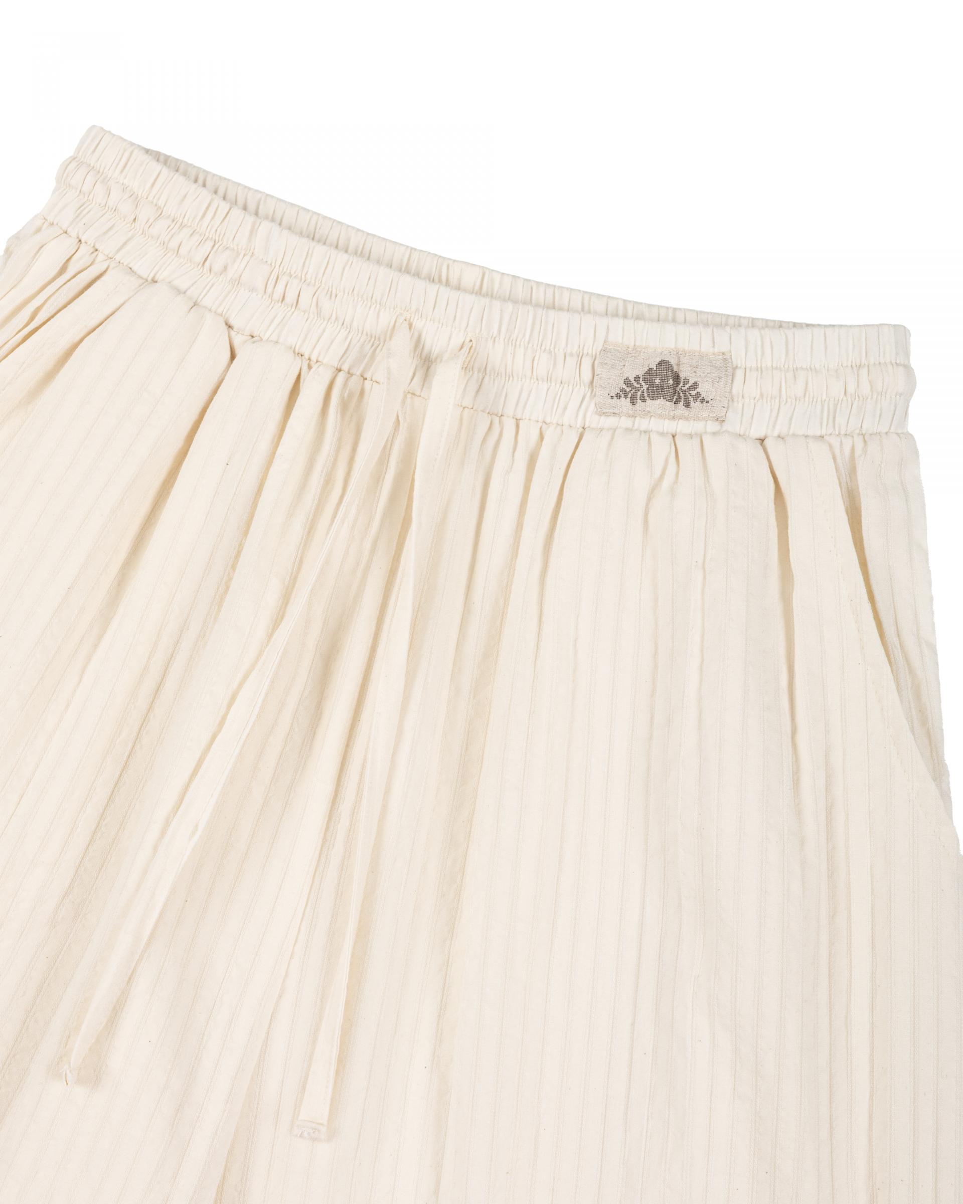 ivory stripe frill pants