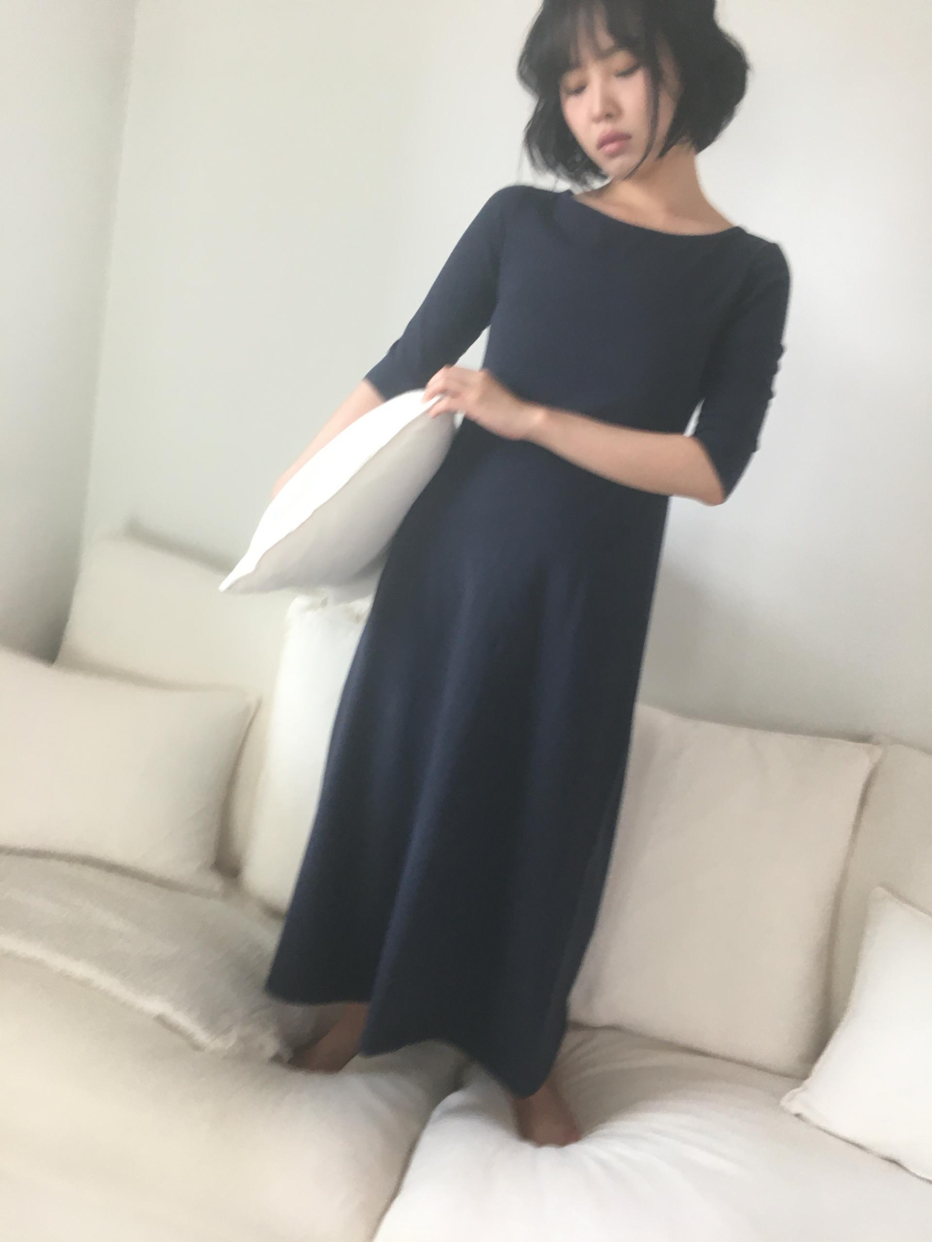 navy easy boatneck onepiece