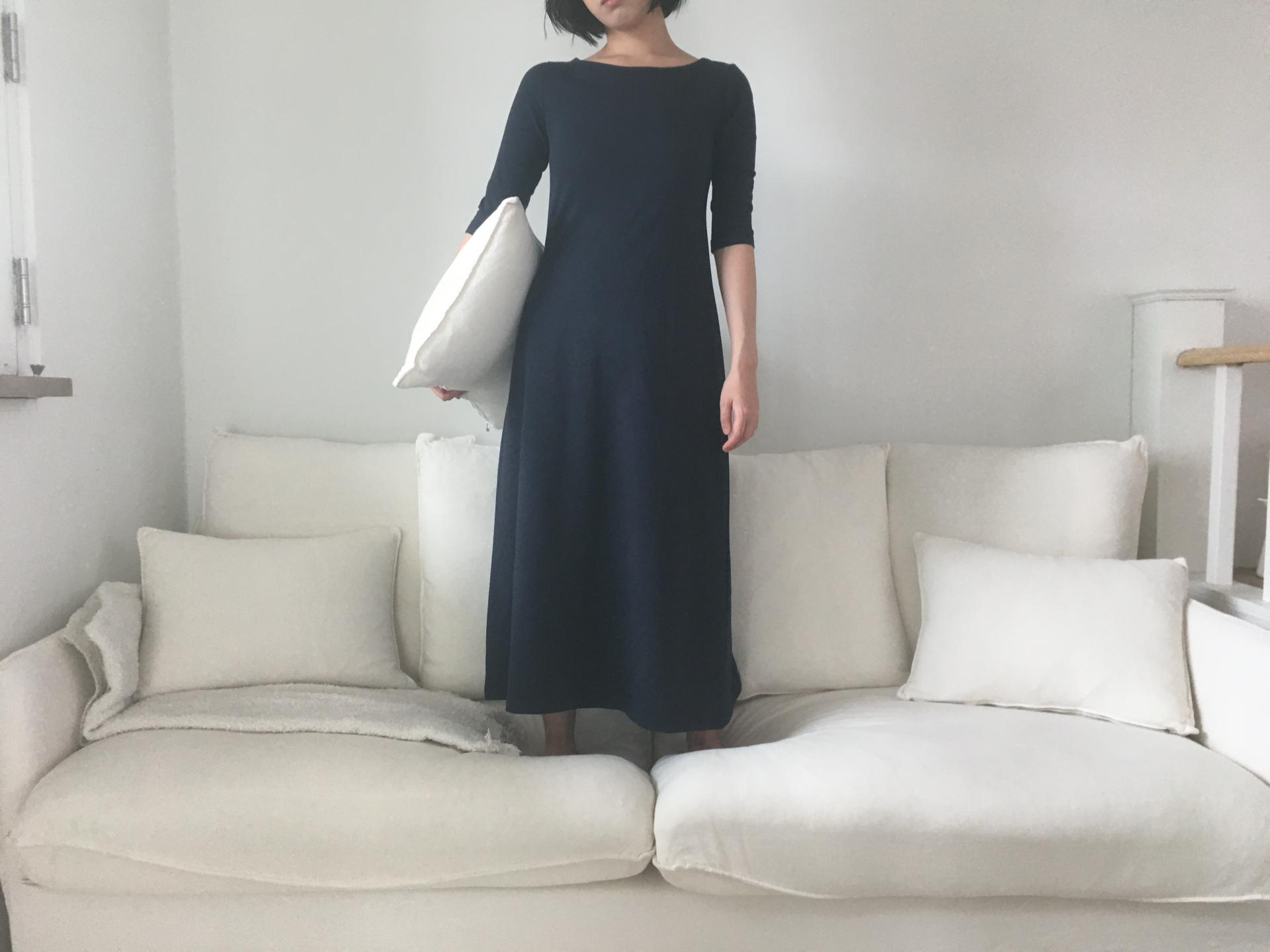 navy easy boatneck onepiece