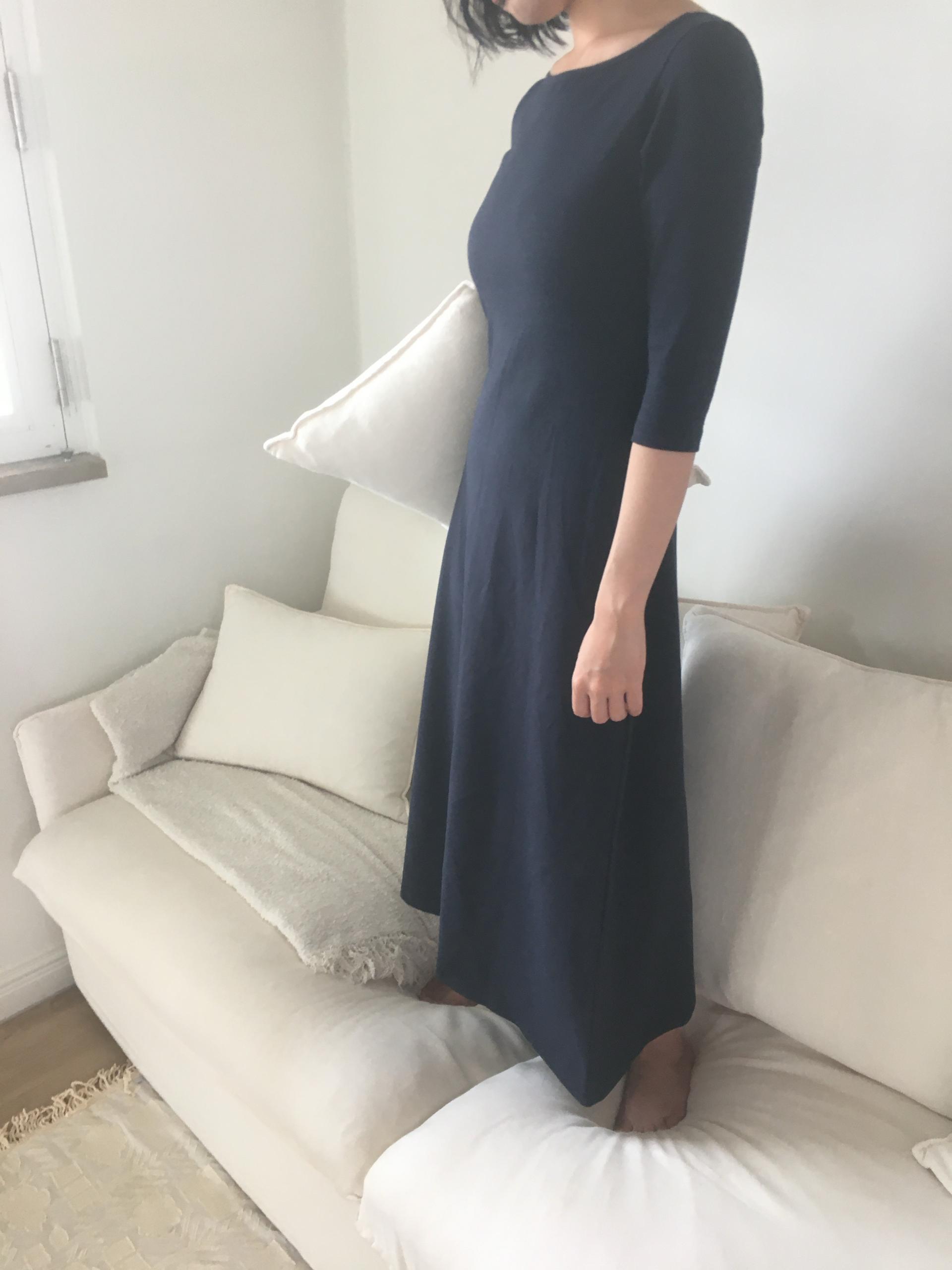 navy easy boatneck onepiece