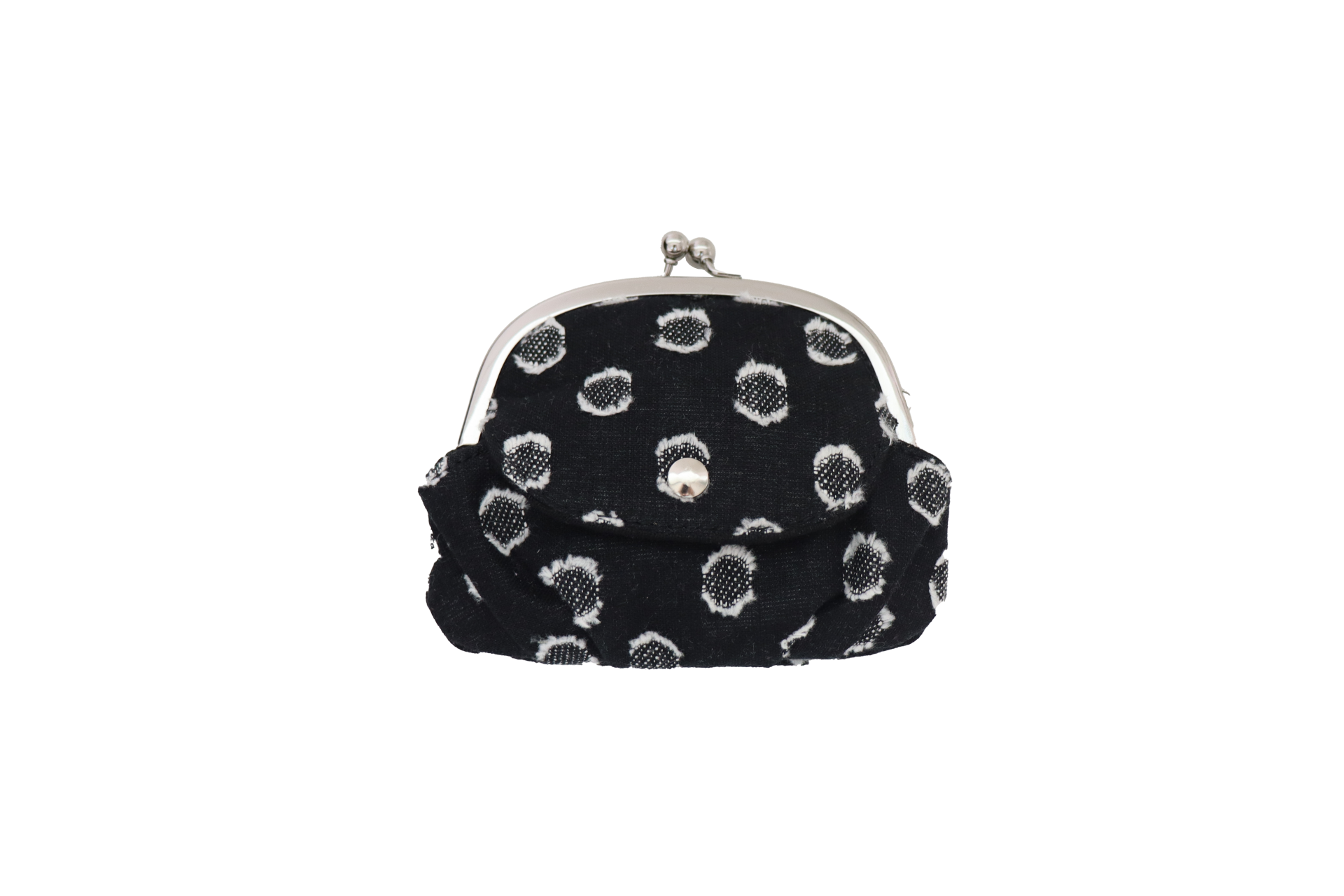 black dot puff card wallet