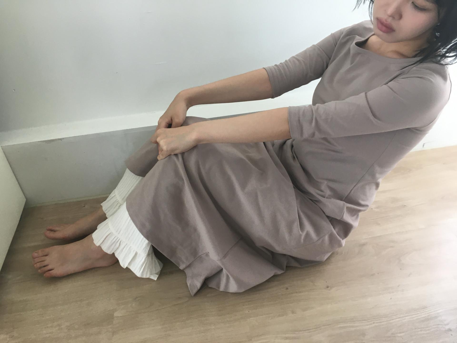 beige easy boatneck onepiece