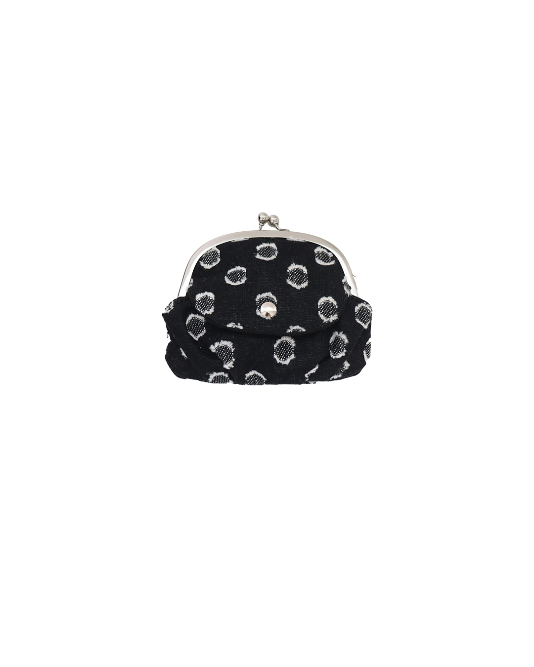 black dot puff card wallet