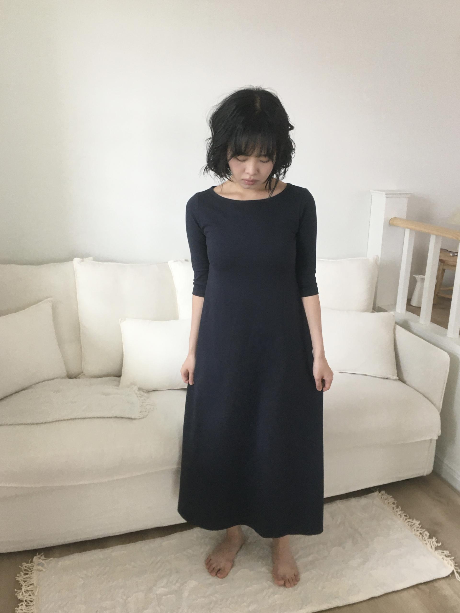navy easy boatneck onepiece