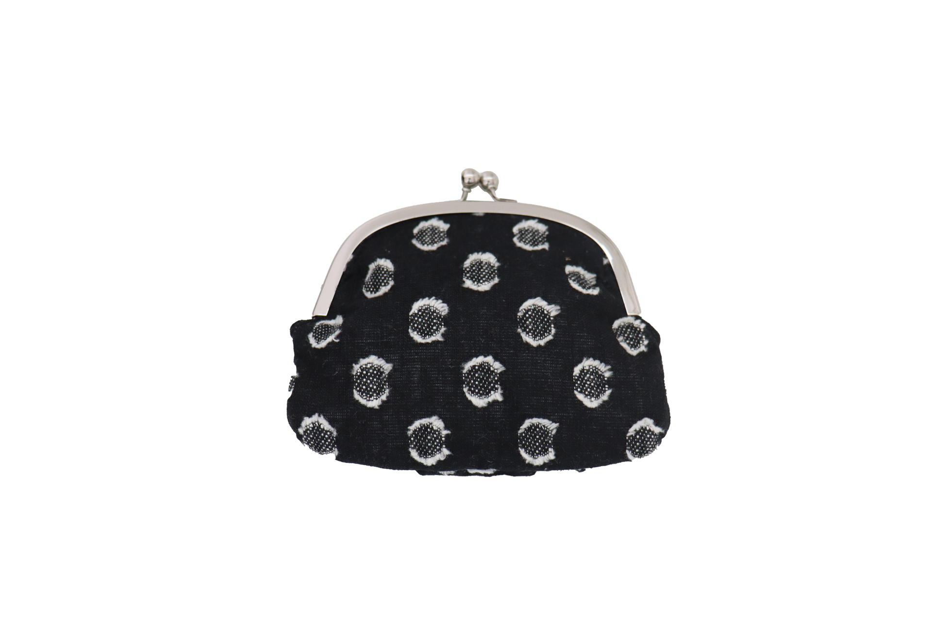 black dot puff card wallet