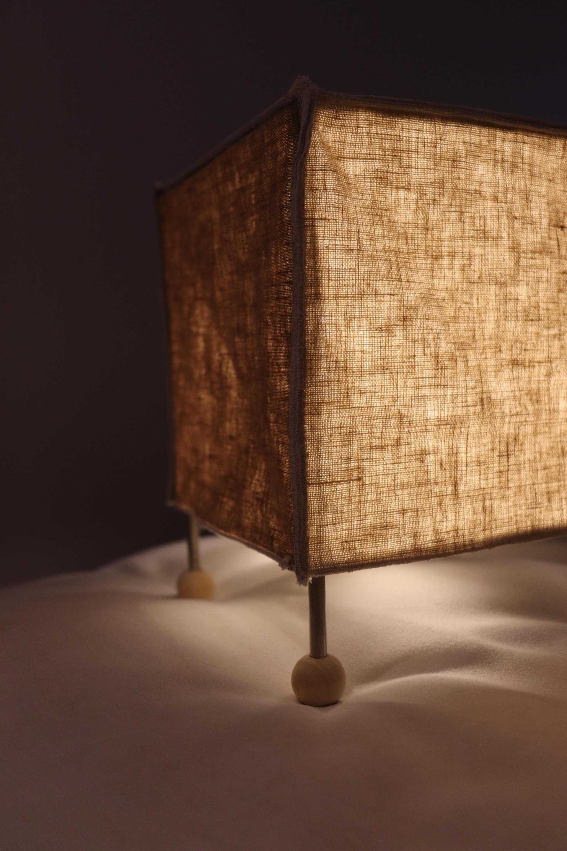 nagoya linen cube lamp