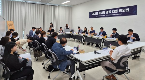 9일 경기도중독관리통합센터에서 열린 ‘2025년 제1회 마약류중독대응협의회’에서 참석자들이 의견을 나누고 있다. (사진=경기도 제공)