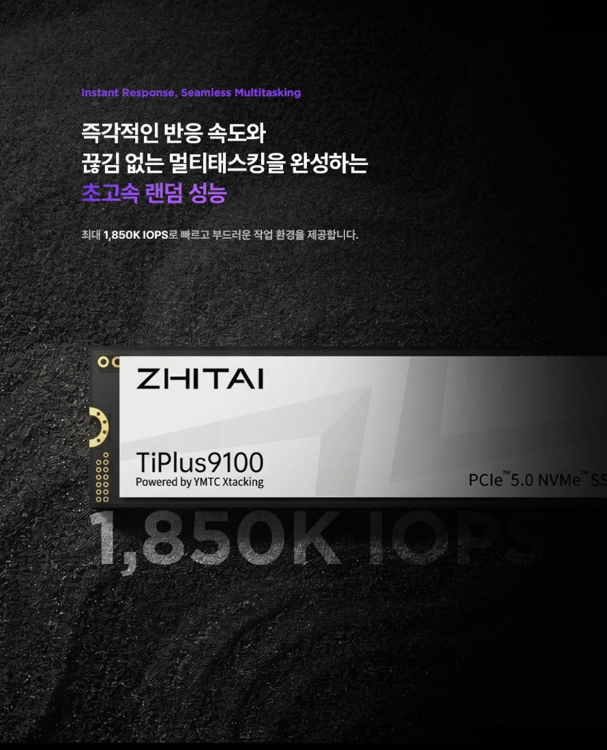 YMTC ZHITAI Tiplus9100 1TB PCIe 5.0 TLC M.2 NVMe SSD