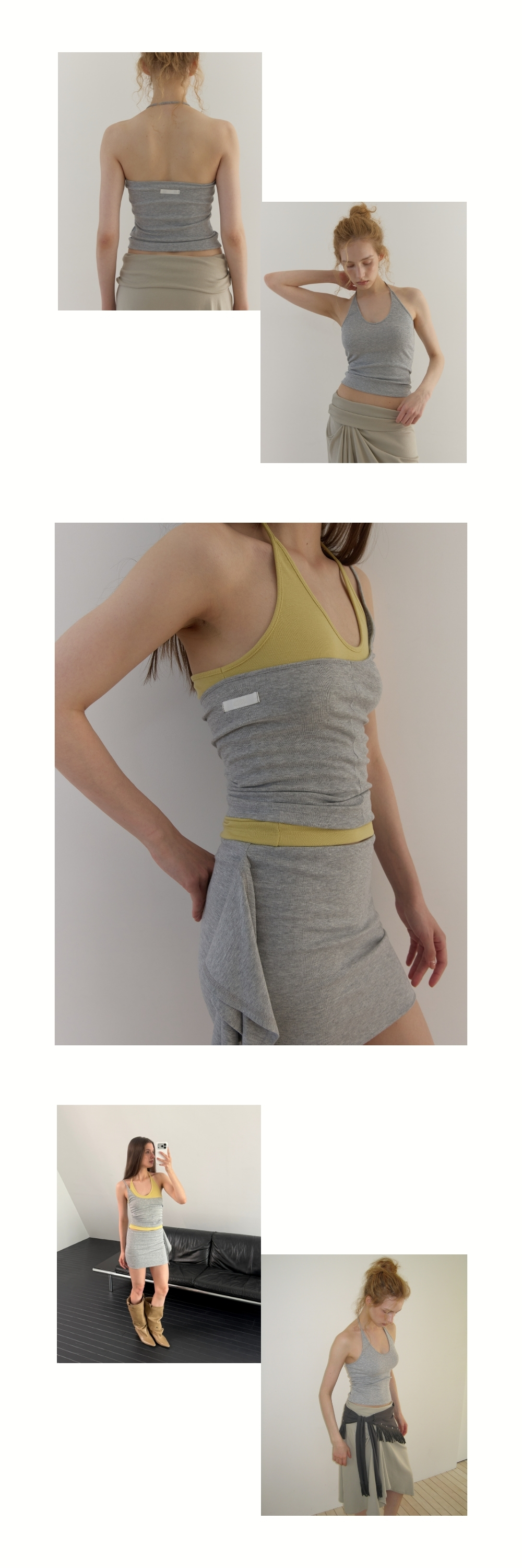 CURVE HALTER SLEEVELESS 2+1