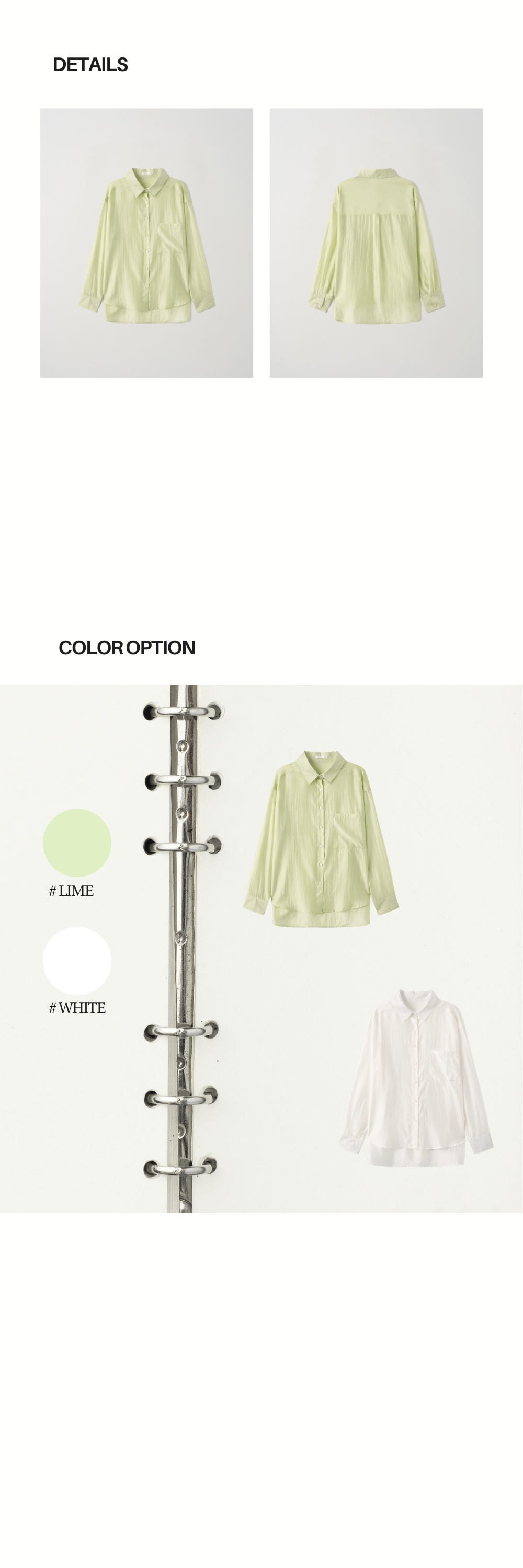 SHEER TENCEL SHIRT (LIME)
