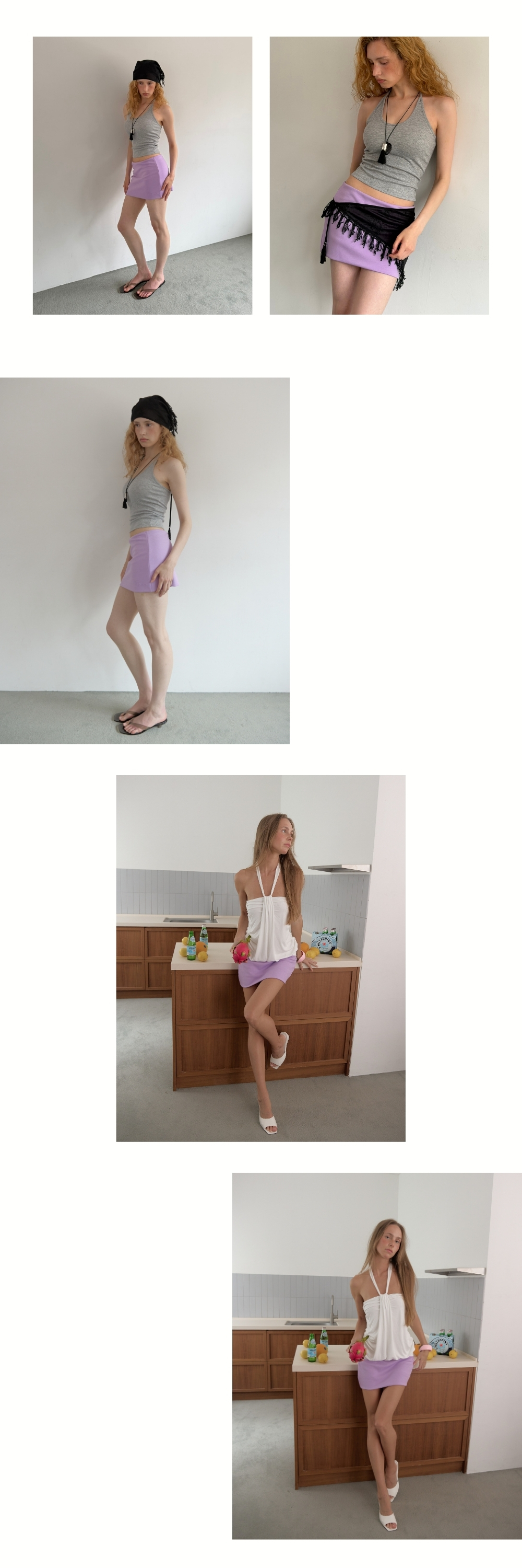 MINI SKIRT PANTS (VIOLET)
