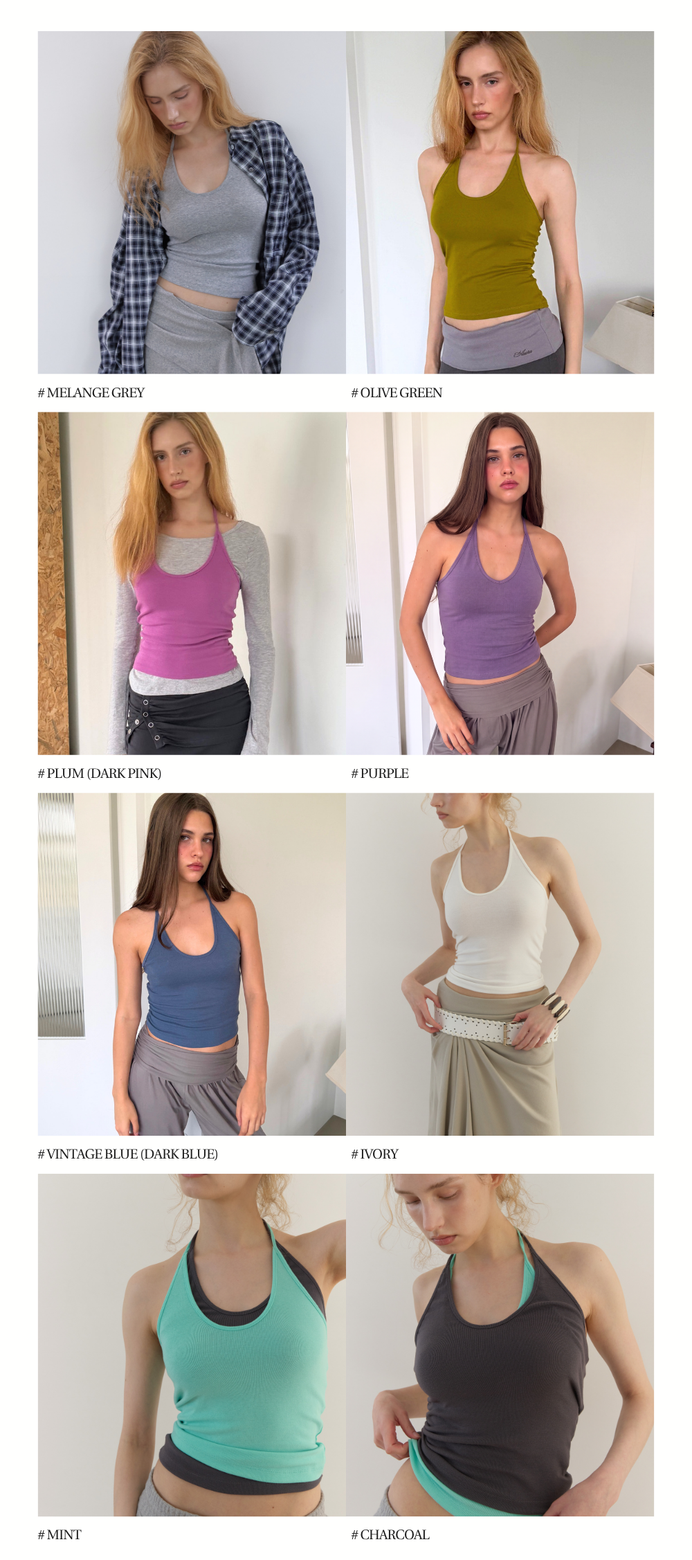 CURVE HALTER SLEEVELESS 2+1