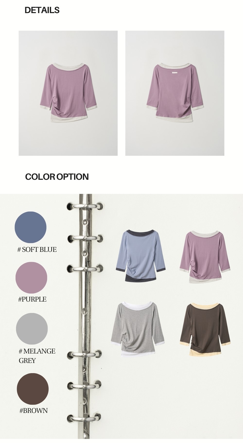 SIDE TUCK T (PURPLE)