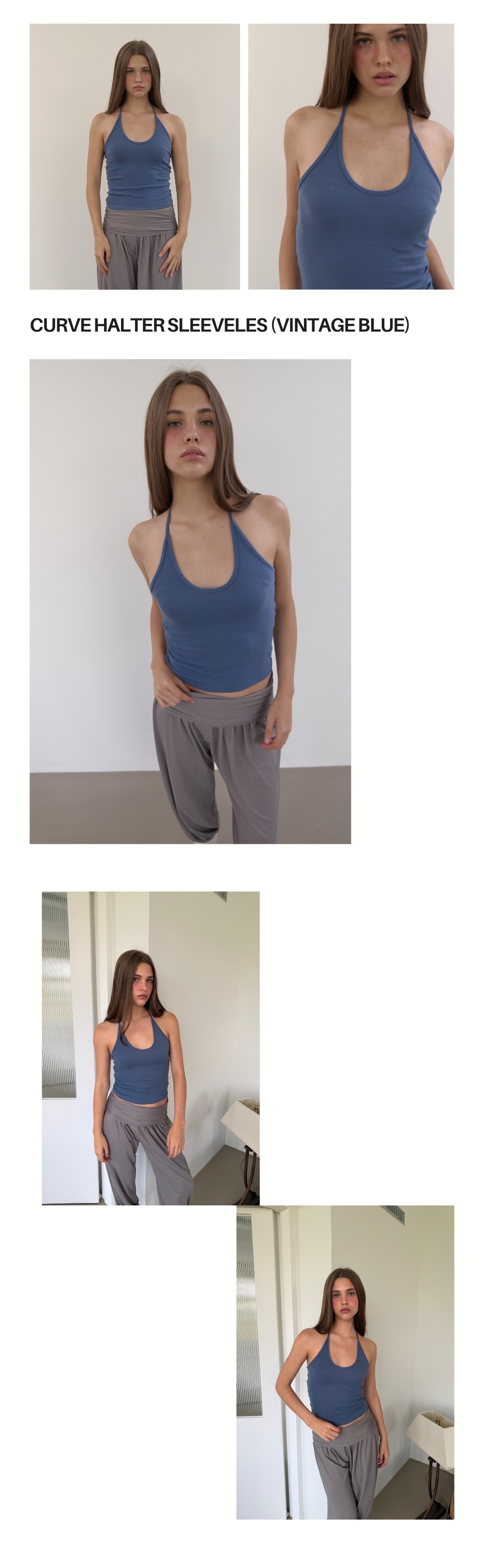 CURVE HALTER SLEEVELESS 2+1