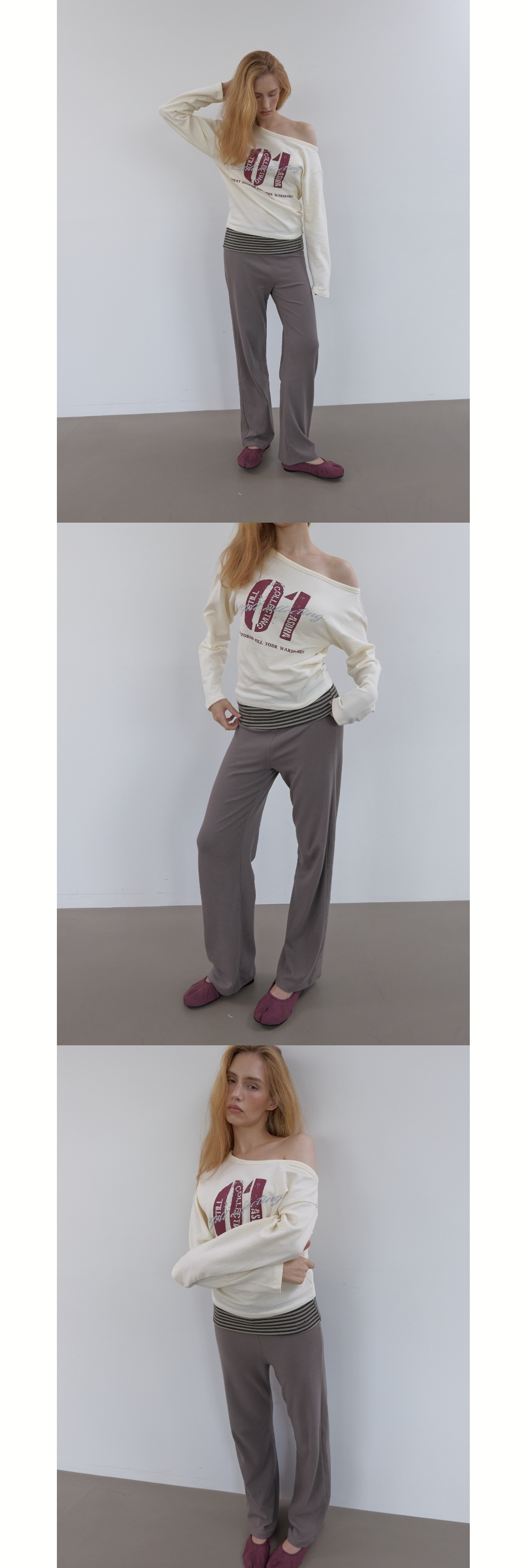 FOLD WIDE PANTS (BEIGE)