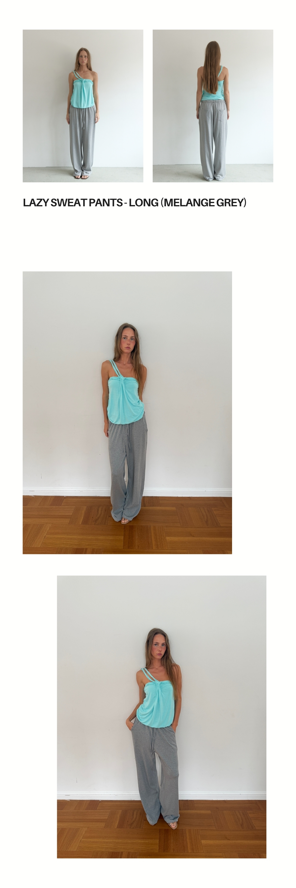 LAZY SWEAT PANTS - LONG (MELANGE GREY)