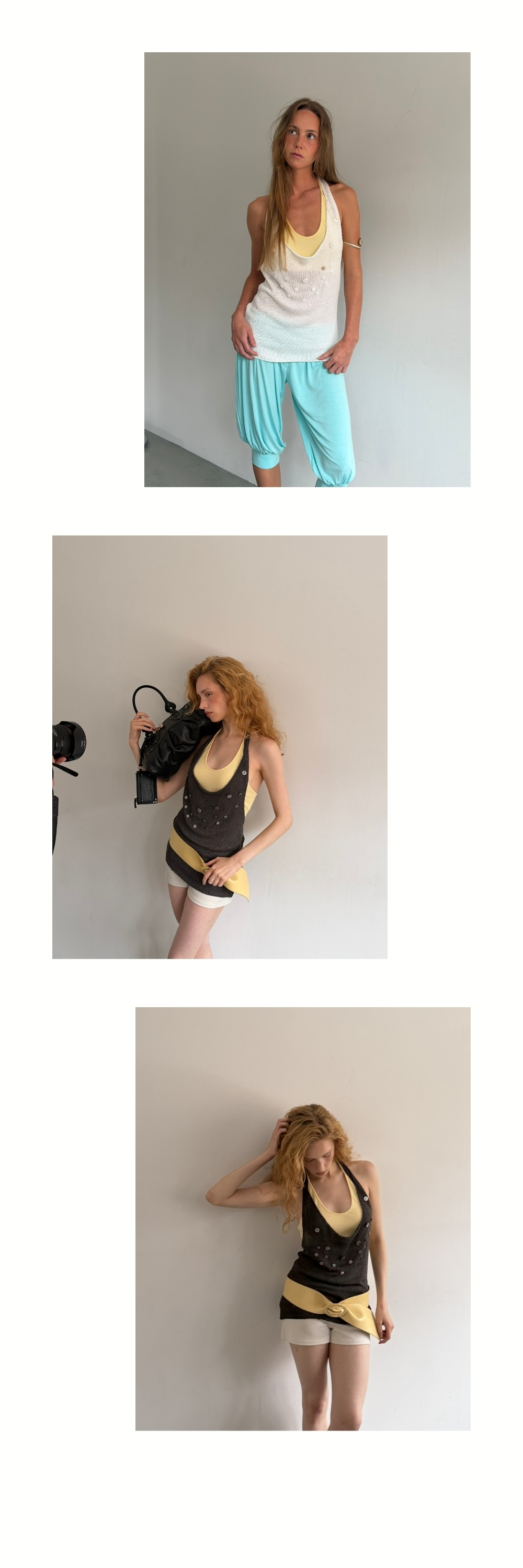 HALTER SHORT TOP (YELLOW)