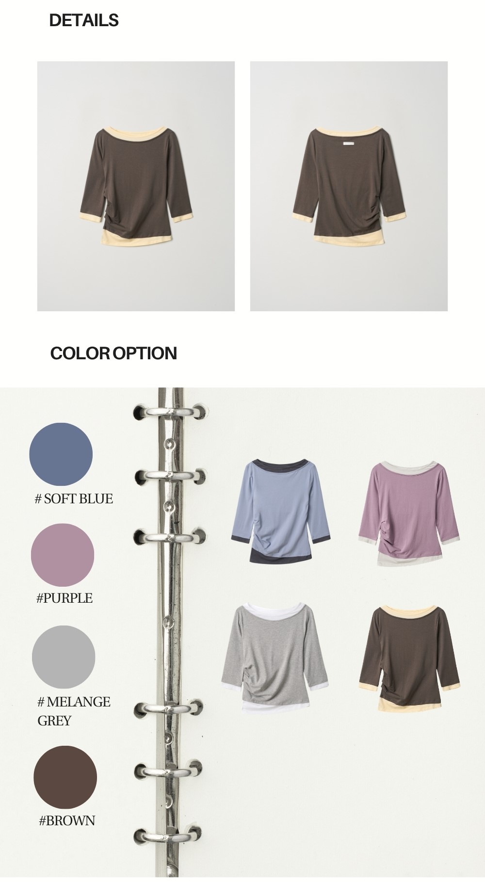 SIDE TUCK T (BROWN)