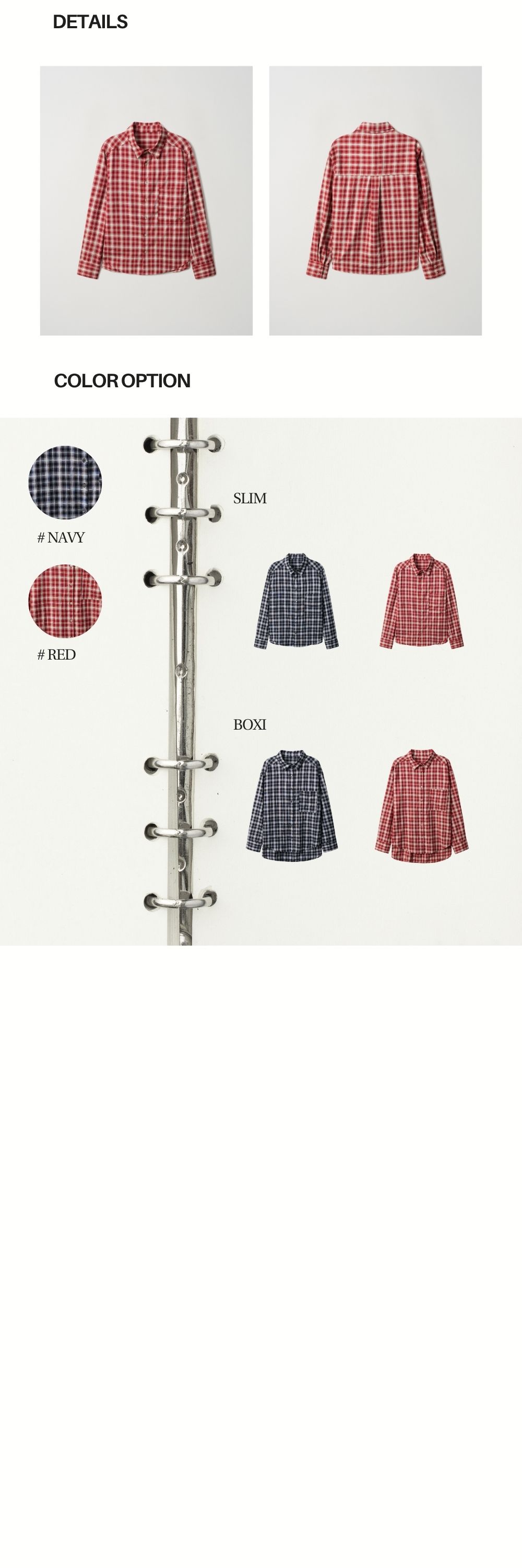 CLASSIC CHECK SHIRT (SLIM-RED)