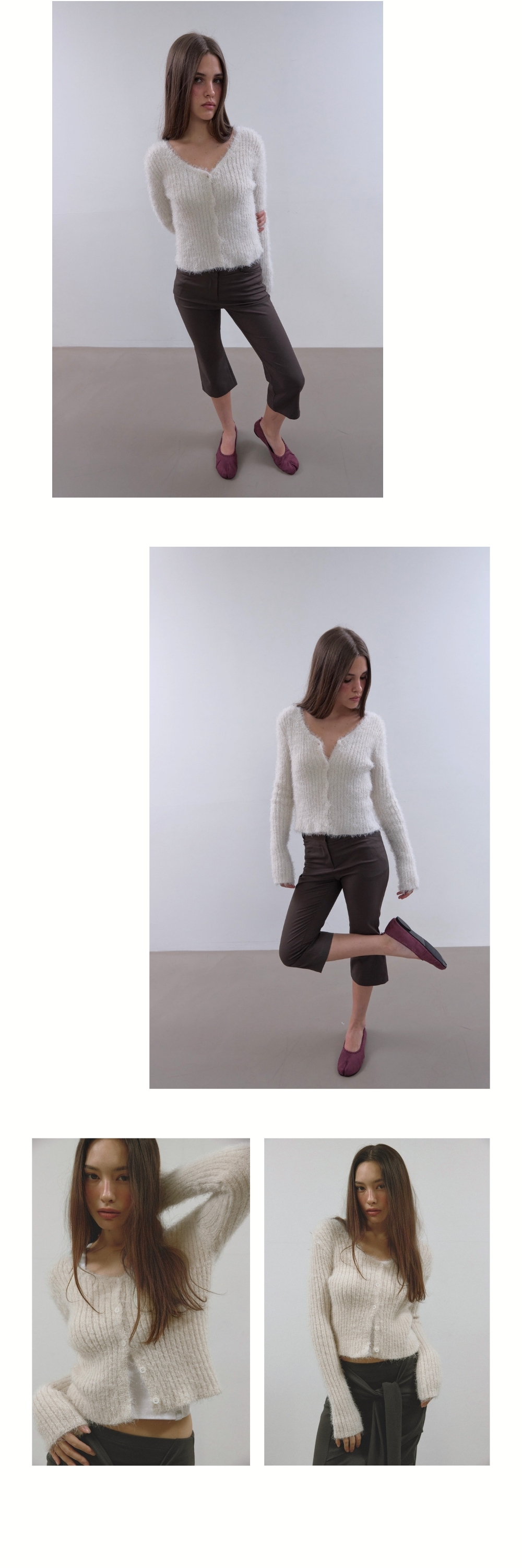 MELLOW FUR CARDIGAN (IVORY)