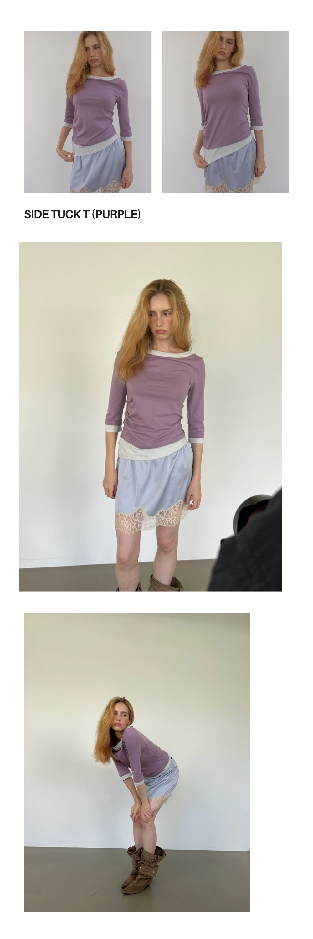 SIDE TUCK T (PURPLE)
