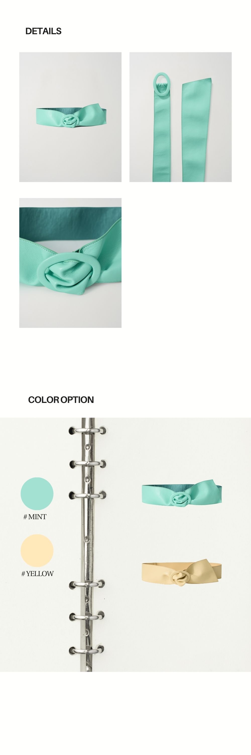 SIENNA LEATHER BELT (MINT)