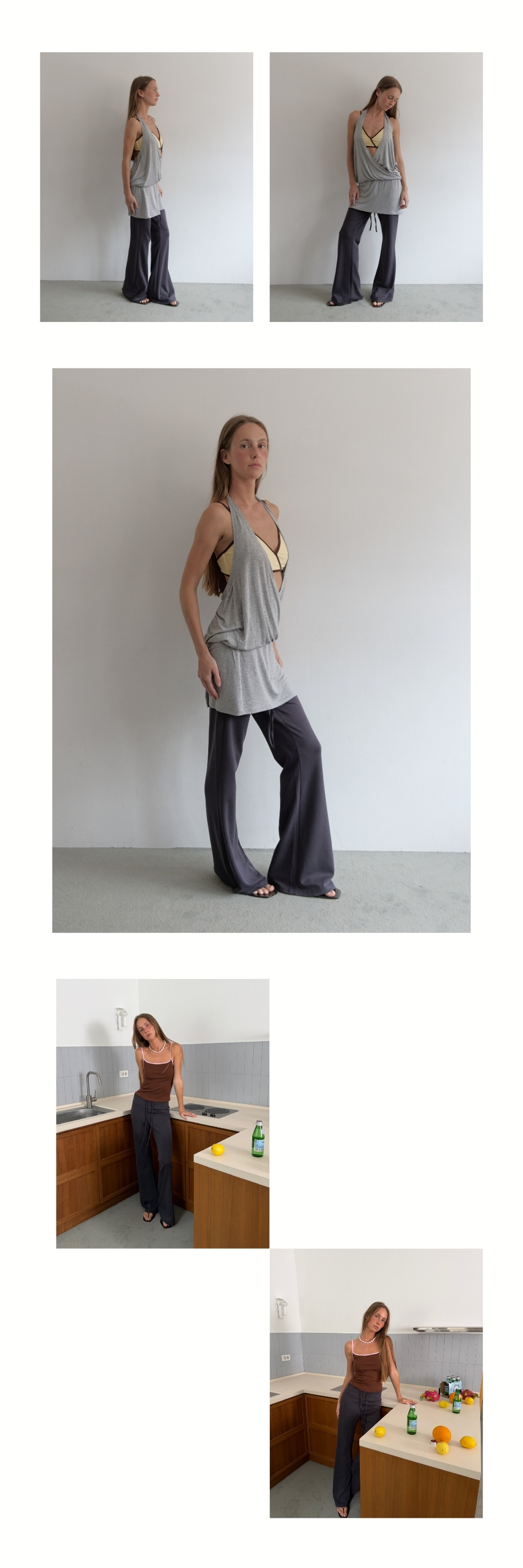 RELAXED BOOTCUT PANTS (CHARCOAL)