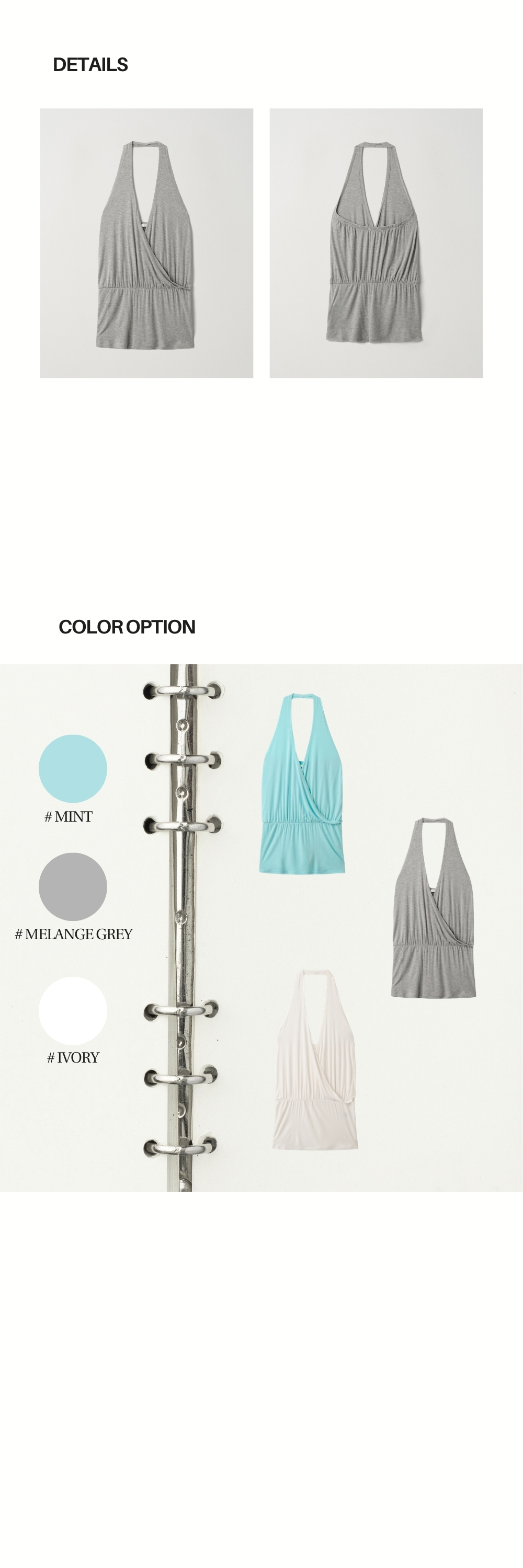 SUNSET WRAP DRESS (MELANGE GREY)