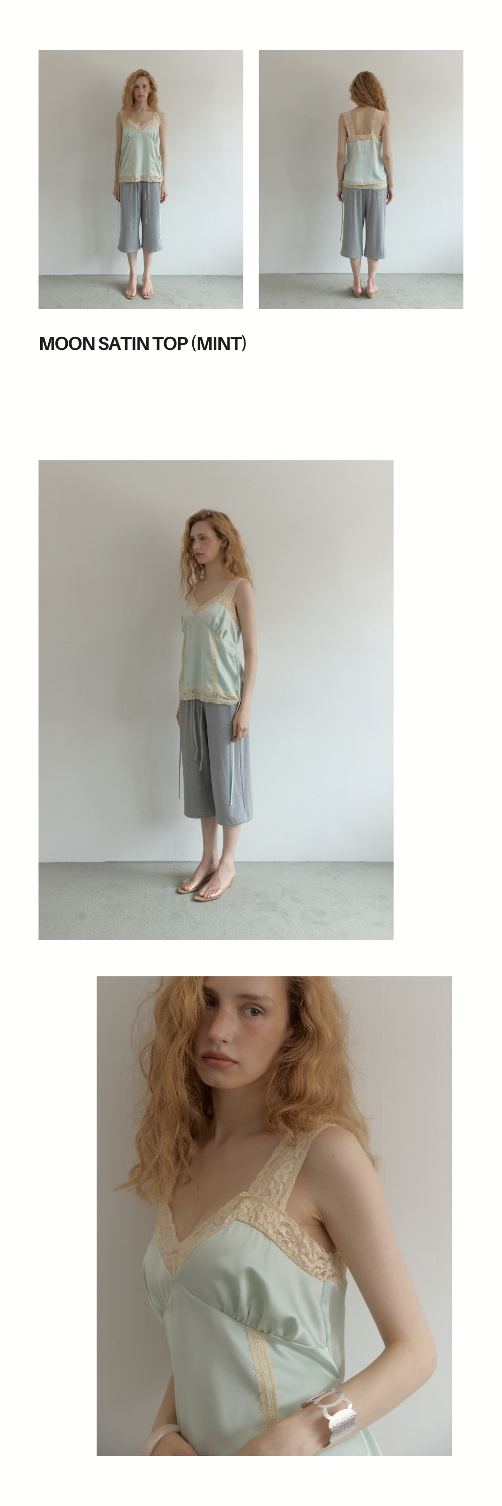 MOON SATIN TOP (MINT)