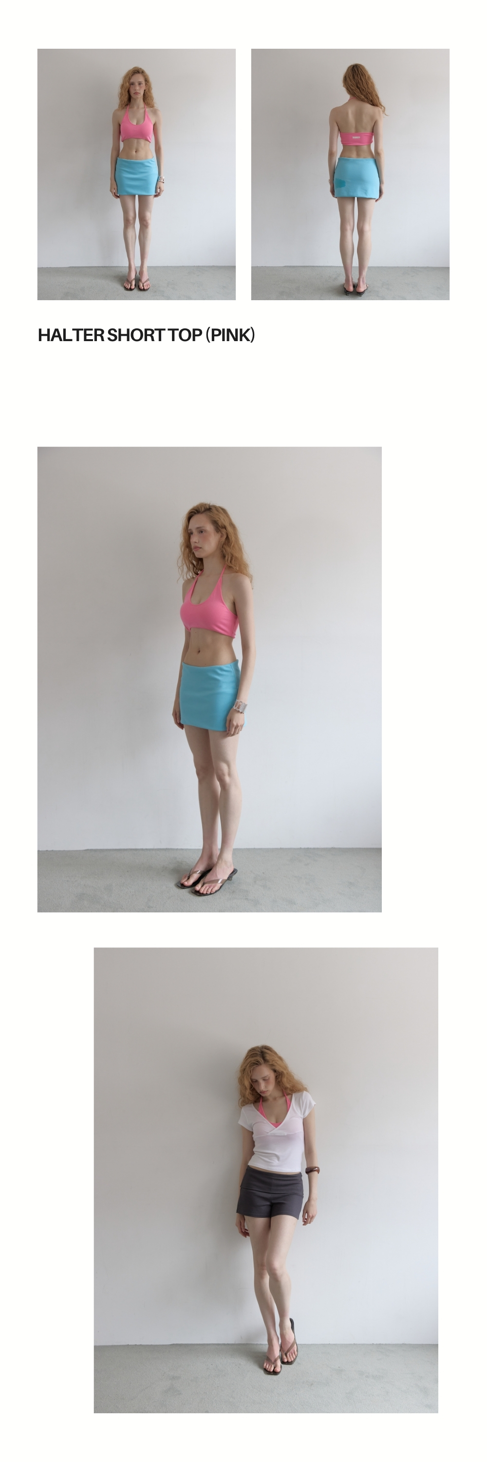 HALTER SHORT TOP (PINK)